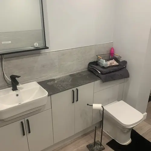 Bathroom vanity unit with a concealed cistern